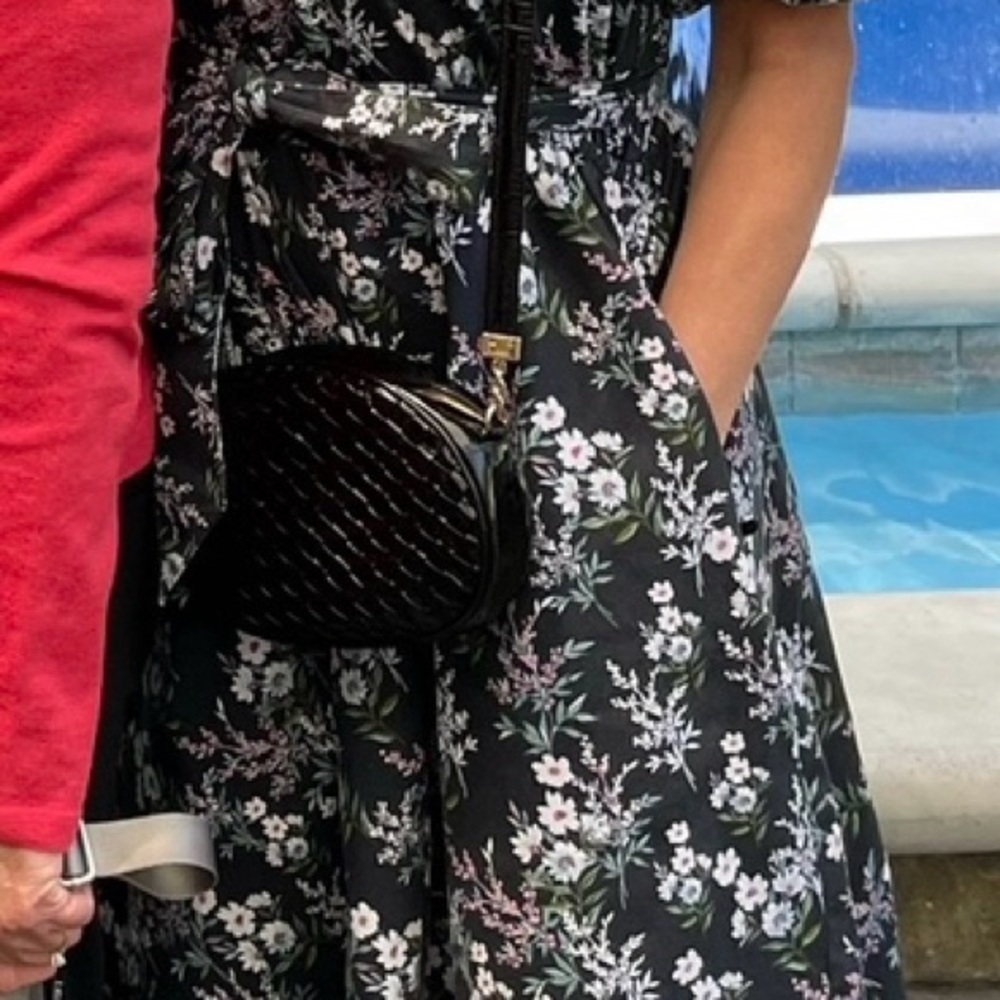 J Crew Cotton Floral Black Midi-dress - Picture 4 of 7